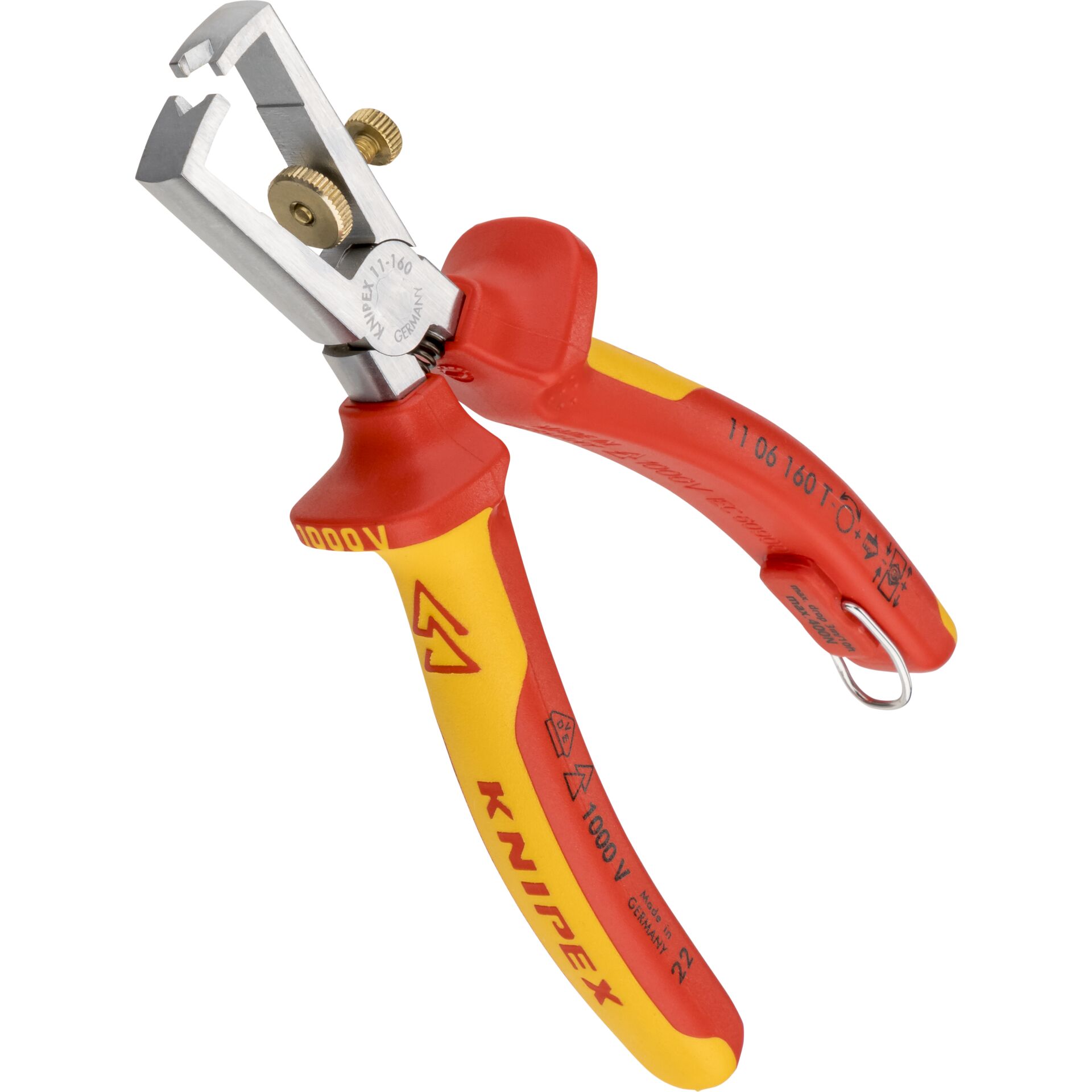 KNIPEX Abisolierzange mit Befestigungsöse
