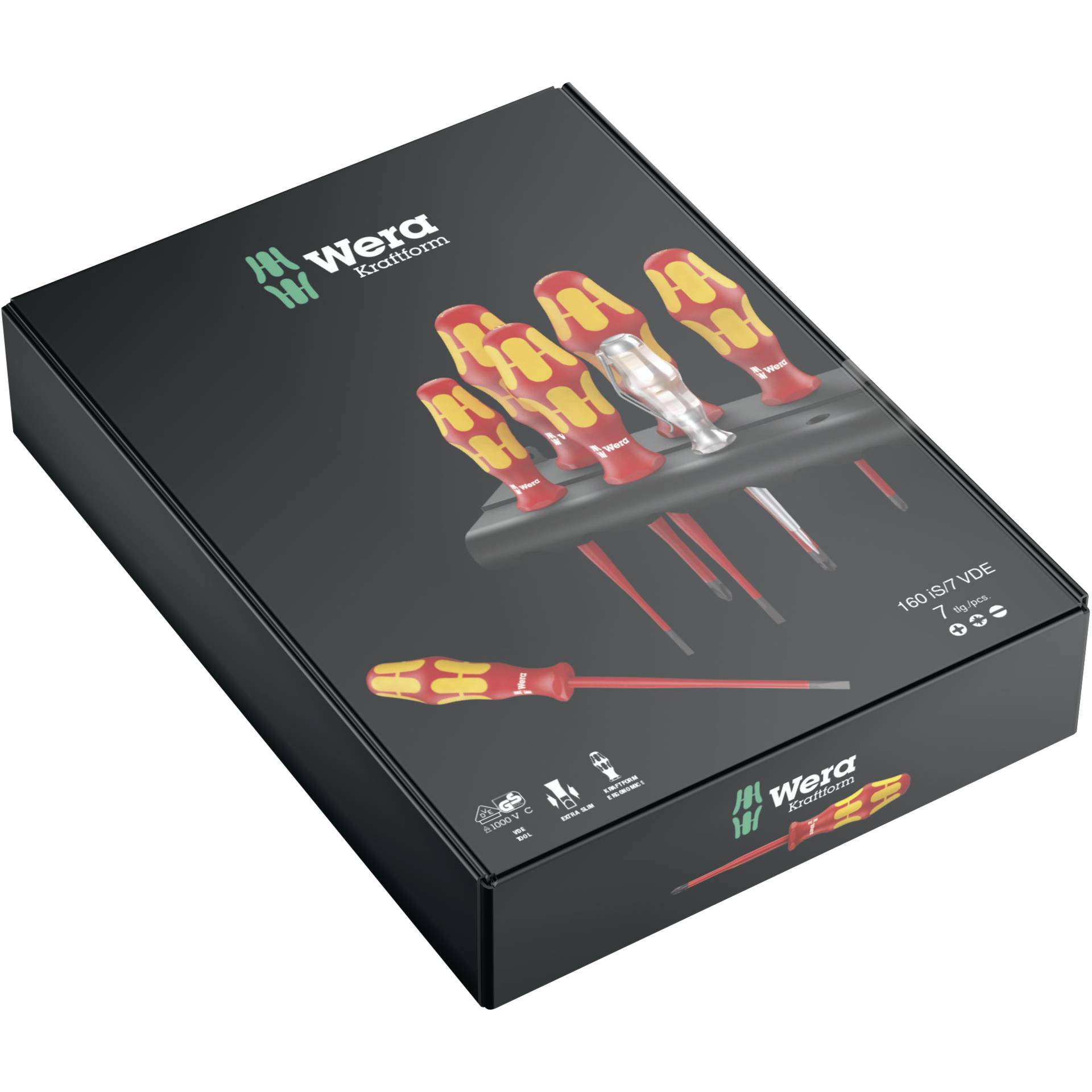 Wera 160 iS/7 Rack Kraftform Plus Schraubendrehersatz