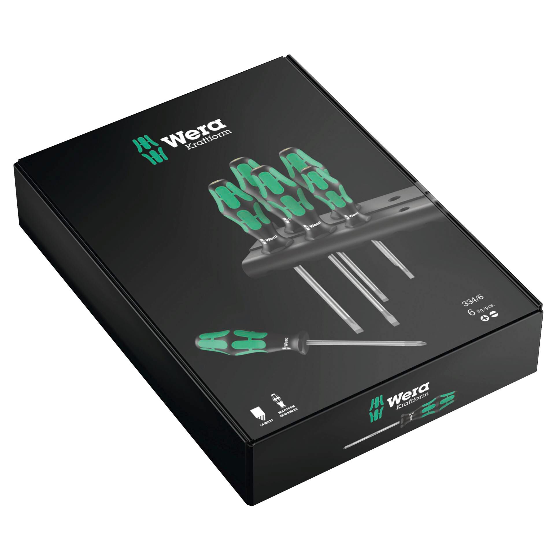 Wera 334/6 Kraftform Plus Lasertip Schraubendrehersatz