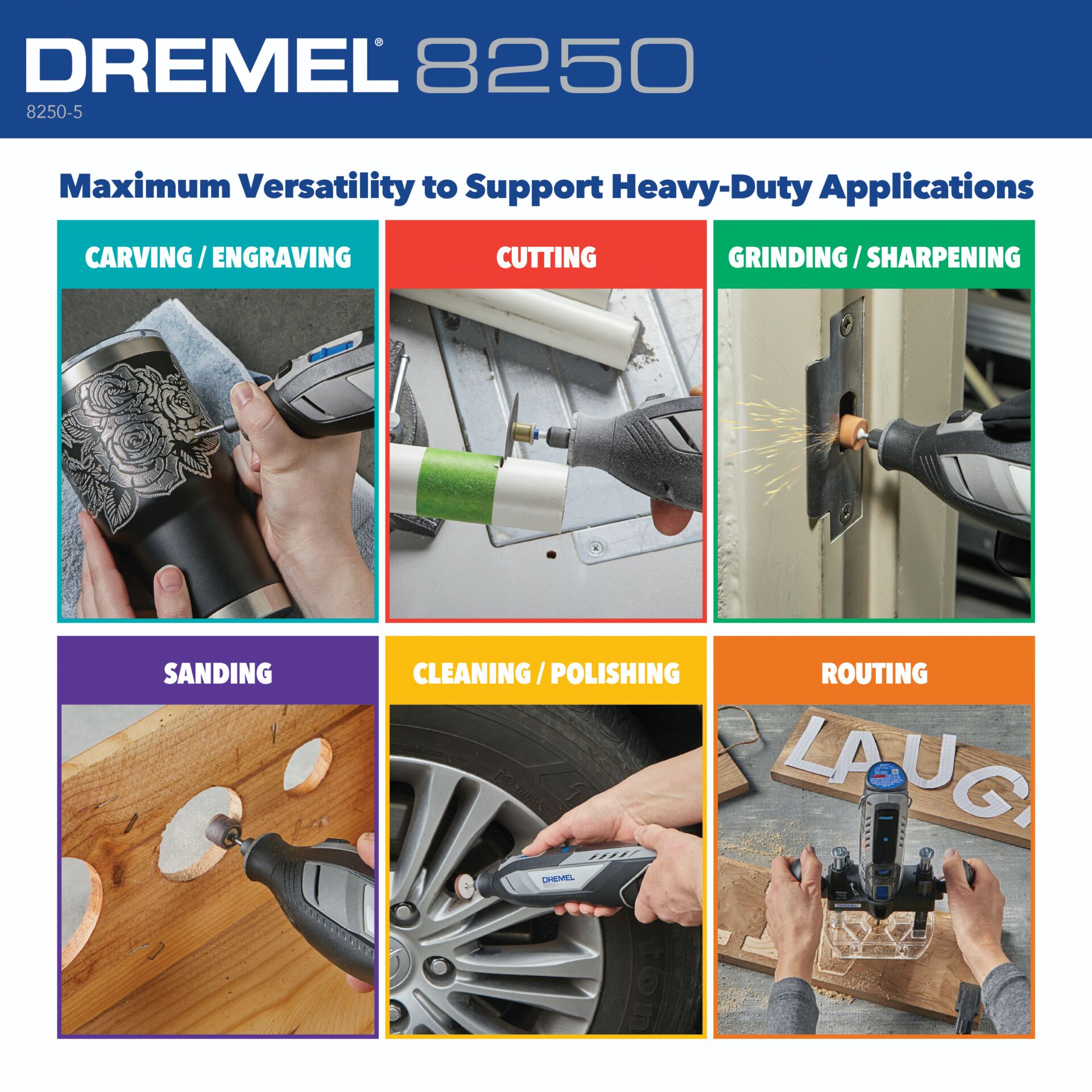 Dremel 8250 2.0 Ah 12V Li-Ion 5-tlg. Zubehör