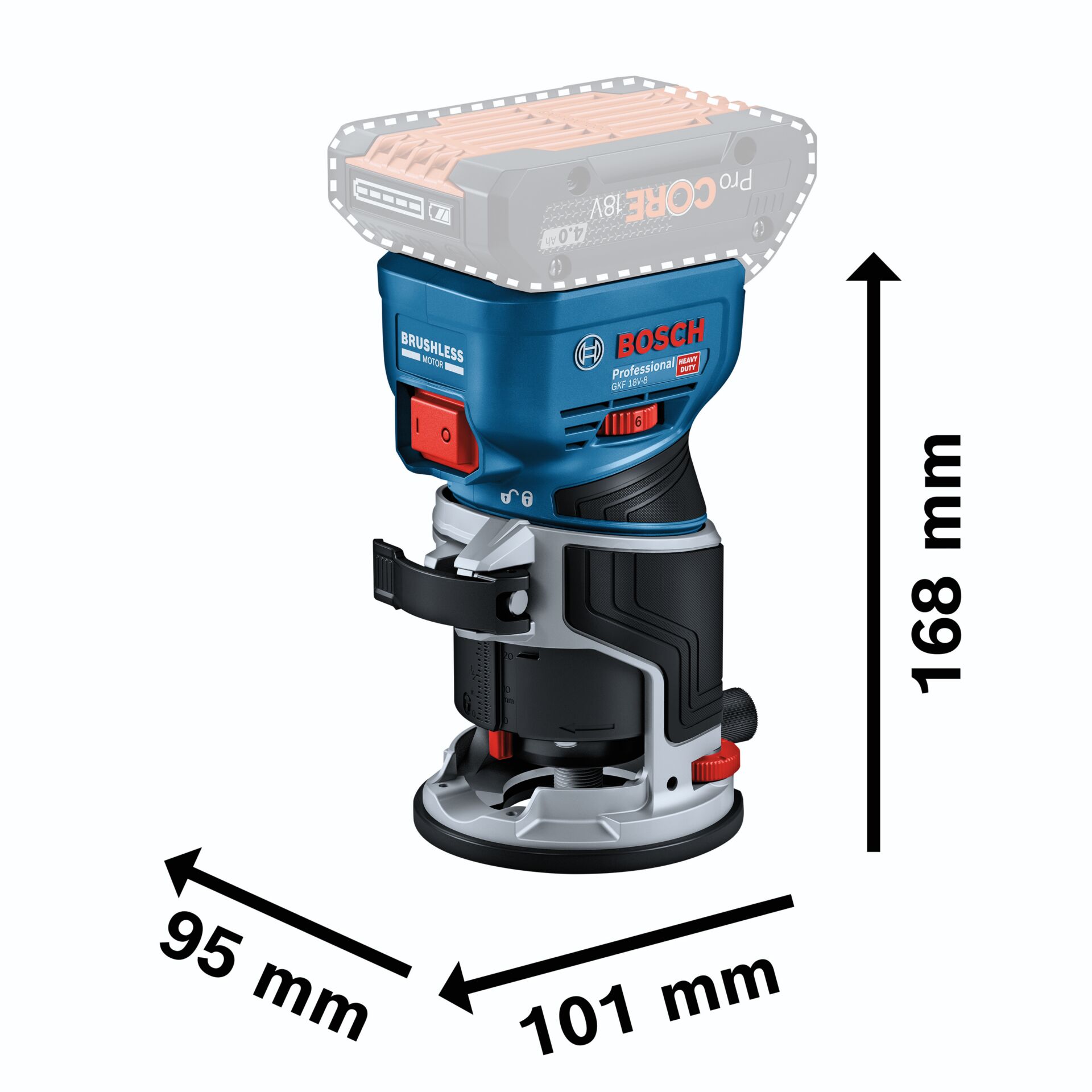 Bosch GKF 18V-8 Akku-Kantenfräse