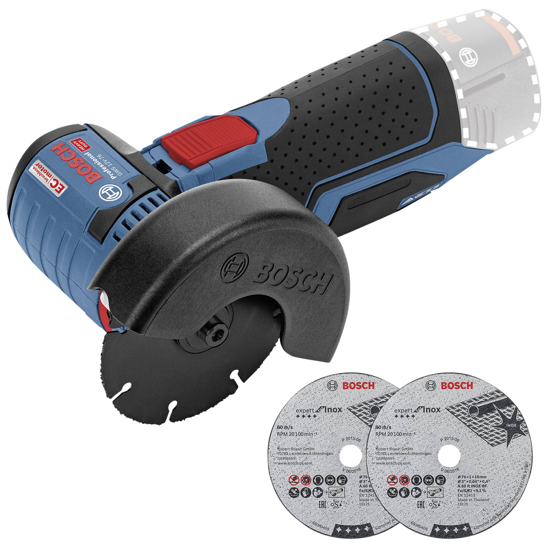 Bosch GWS 12V-76 Akku-Winkelschleifer