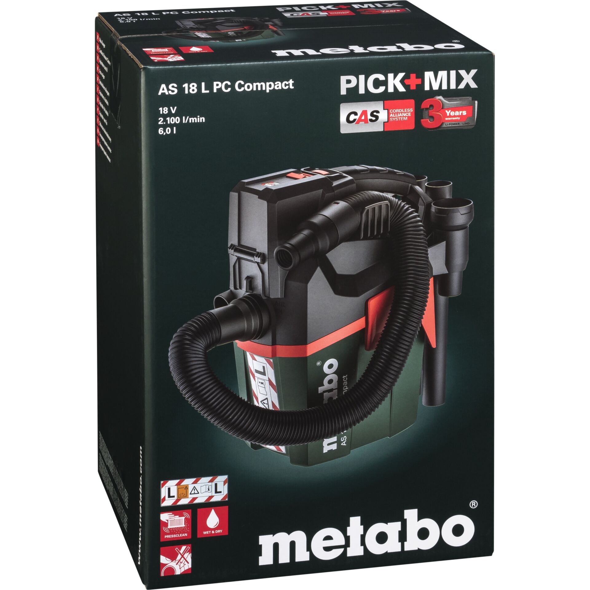 Metabo AS 18 L PC Compact Akku-Sauger