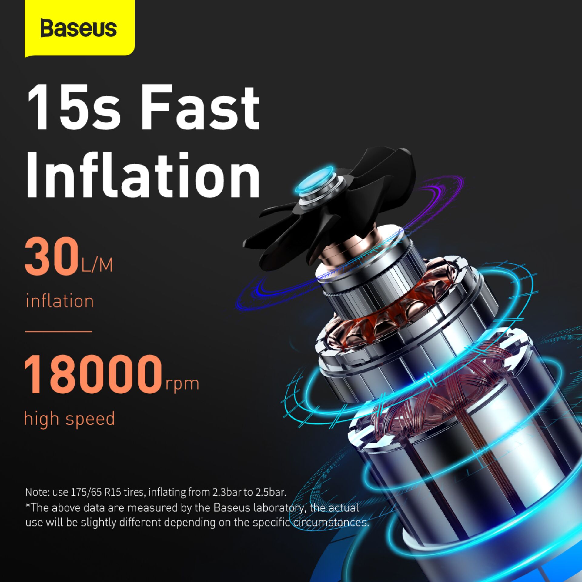 Baseus Mini Autokompressor Schwarz