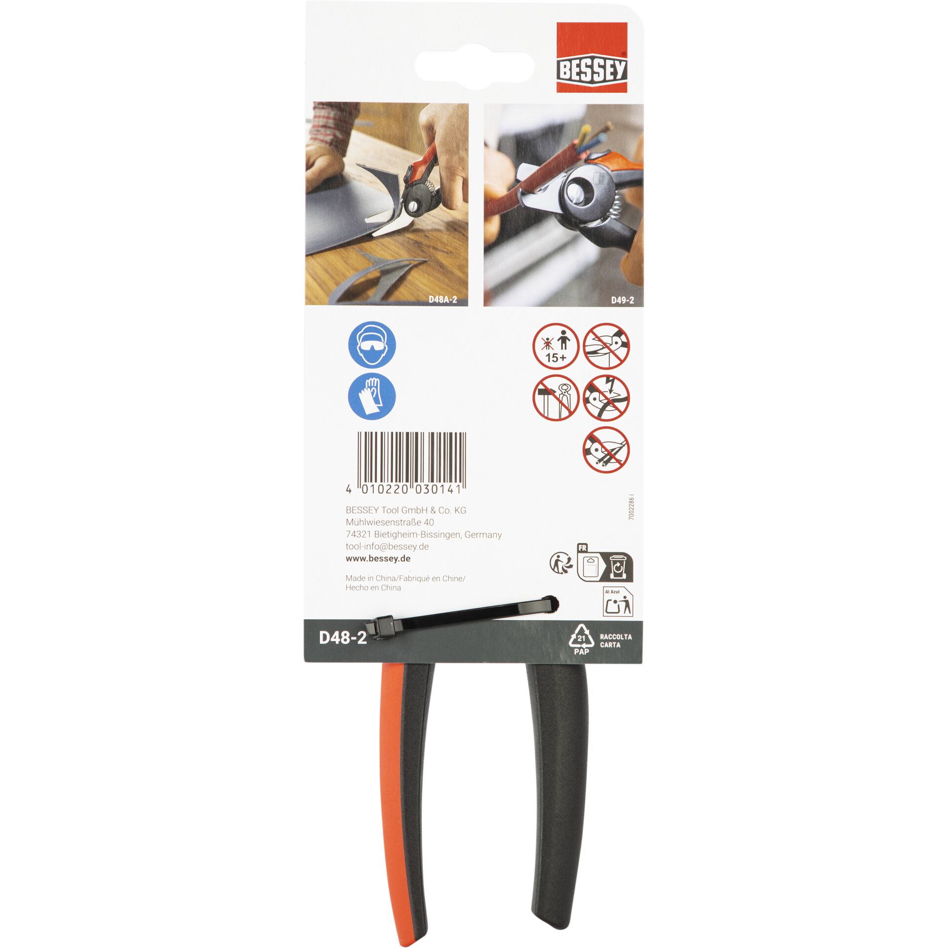 BESSEY  Combi-Schere gerade D48-2