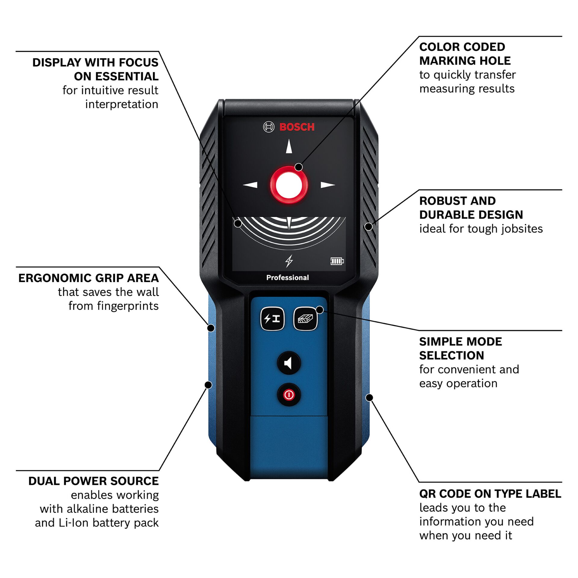 Bosch GMS 120-27 Multidetektor Ortungsgerät