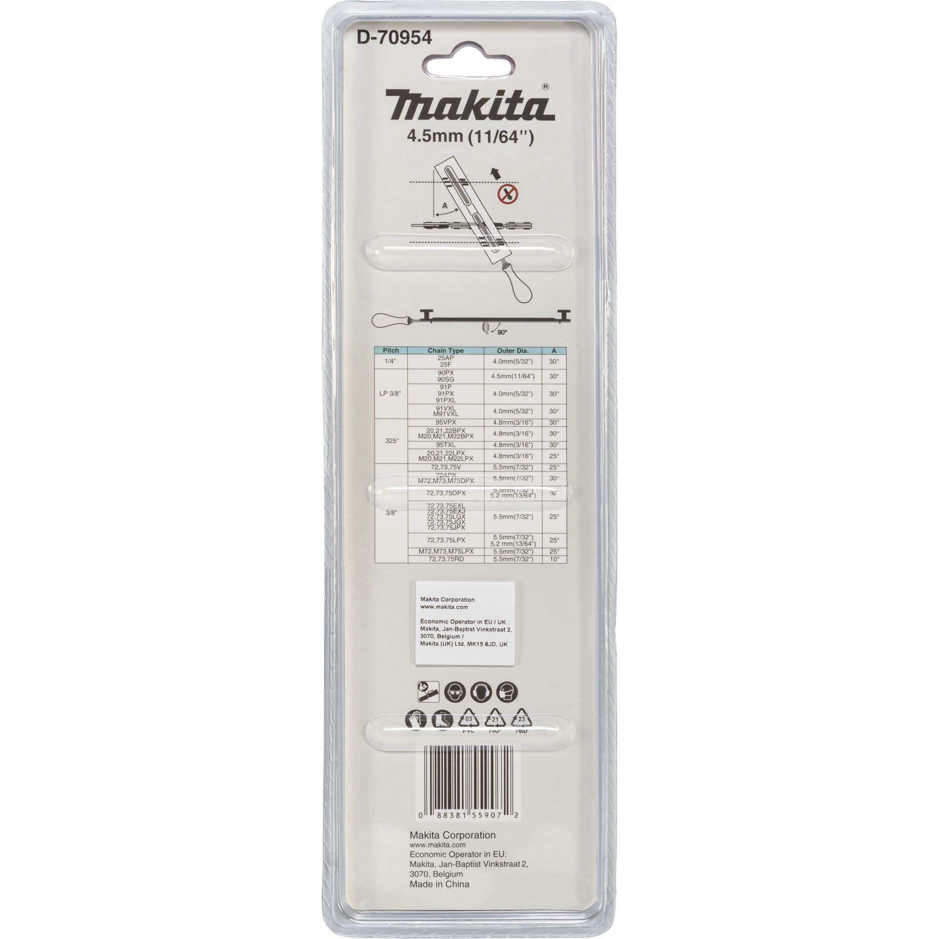 Makita Feilenhalter m. Feile 4,5mm