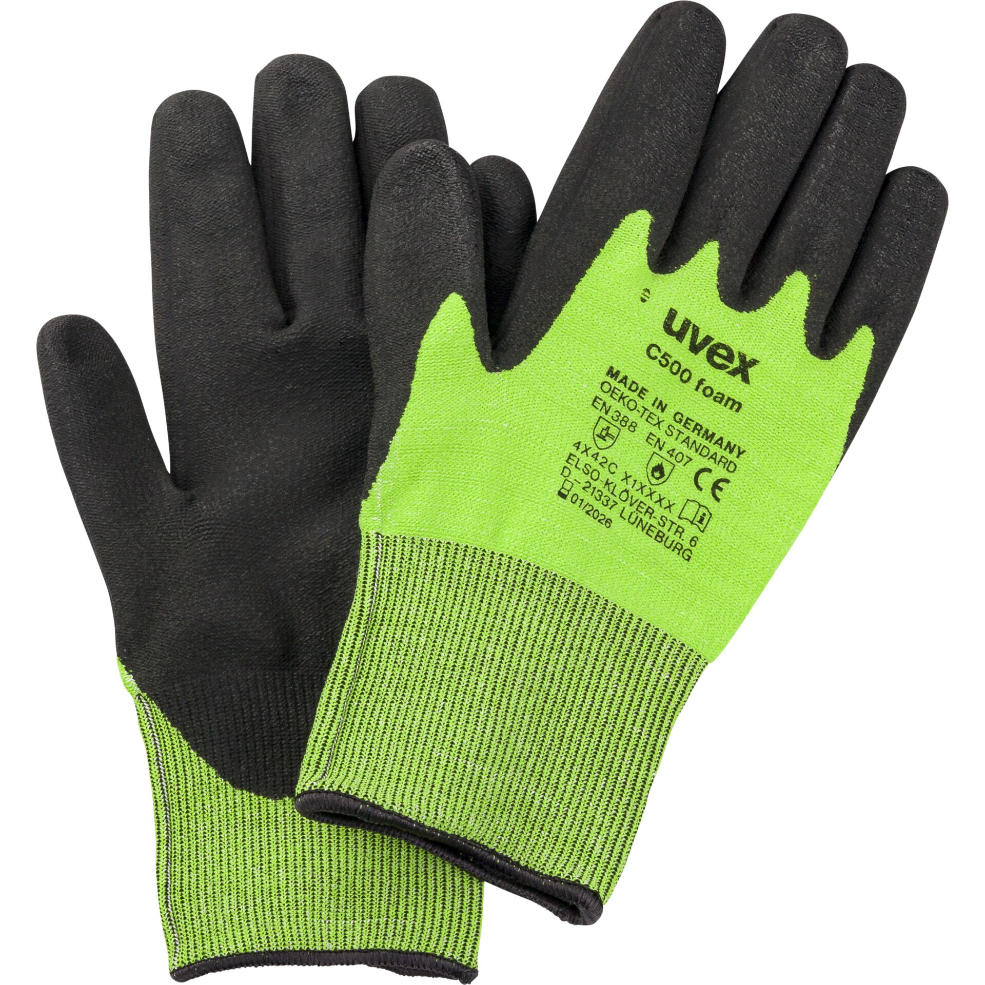 uvex Schnittschutzhandschuh C500 foam, Gr. 10