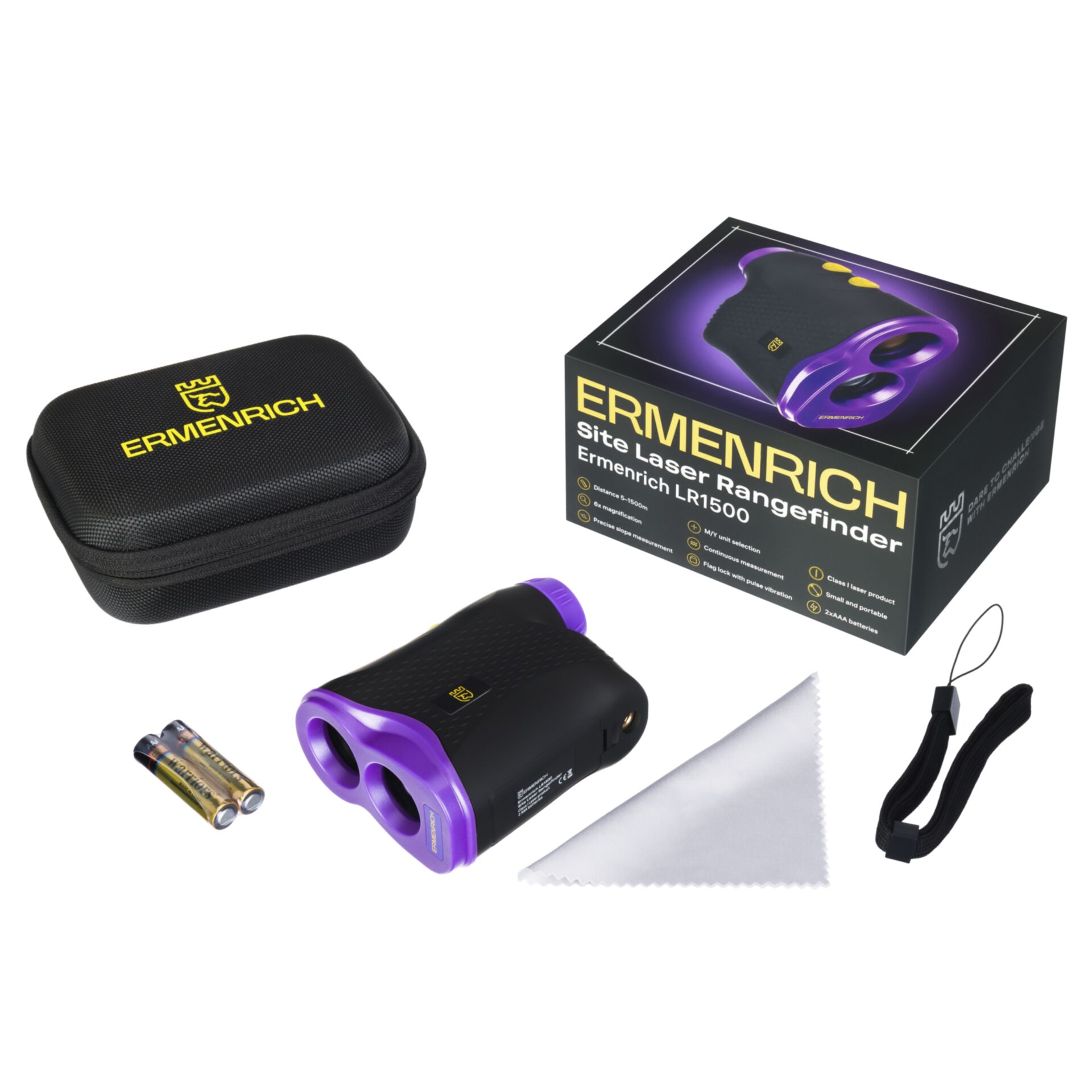 Ermenrich LR1500 violett Laser-Entfernungsmesser