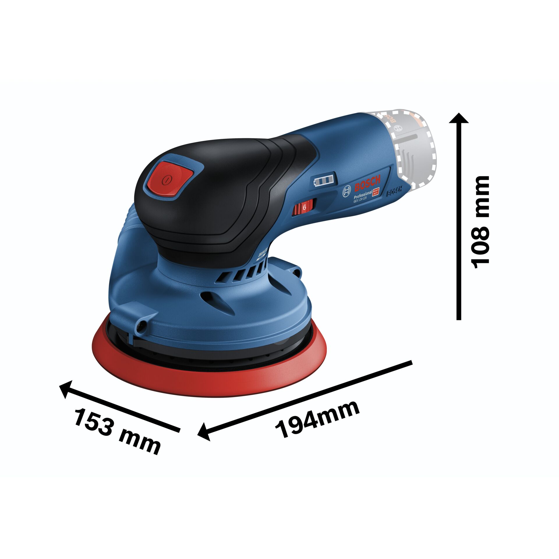 Bosch GEX 12V-125 Professional Akku-Exzenterschleifer