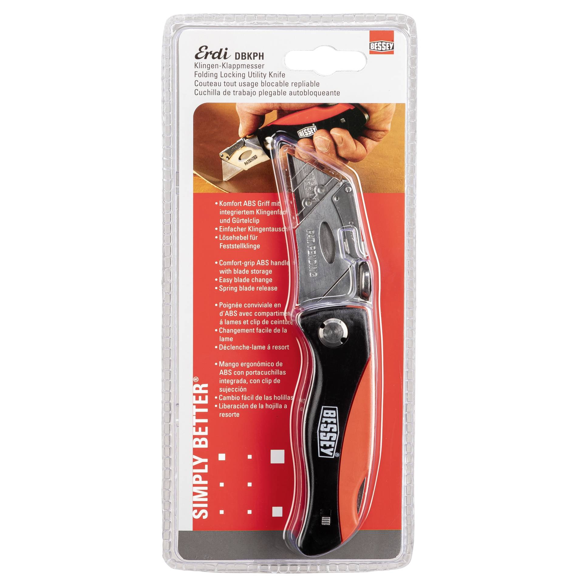 BESSEY Klingen-Klappmesser mit Kunststoffgriff DBKPH-EU