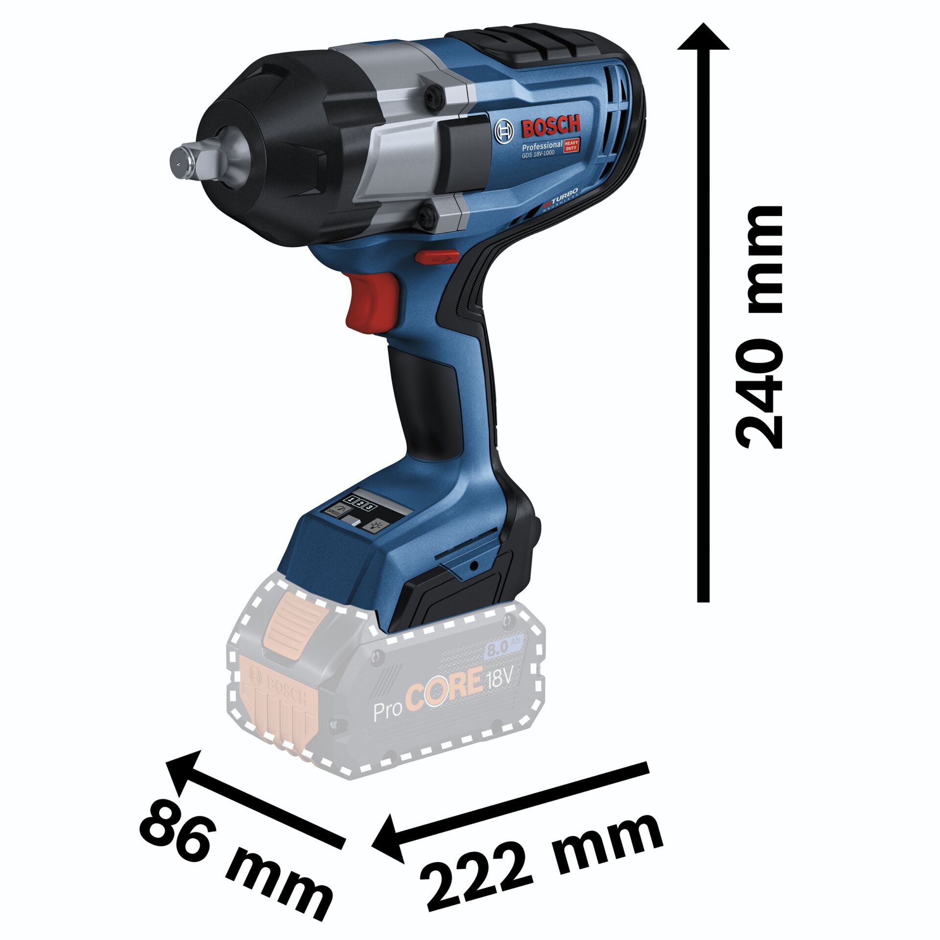 Bosch GDS 18V-1000 Professional Akku-Drehschlagschrauber