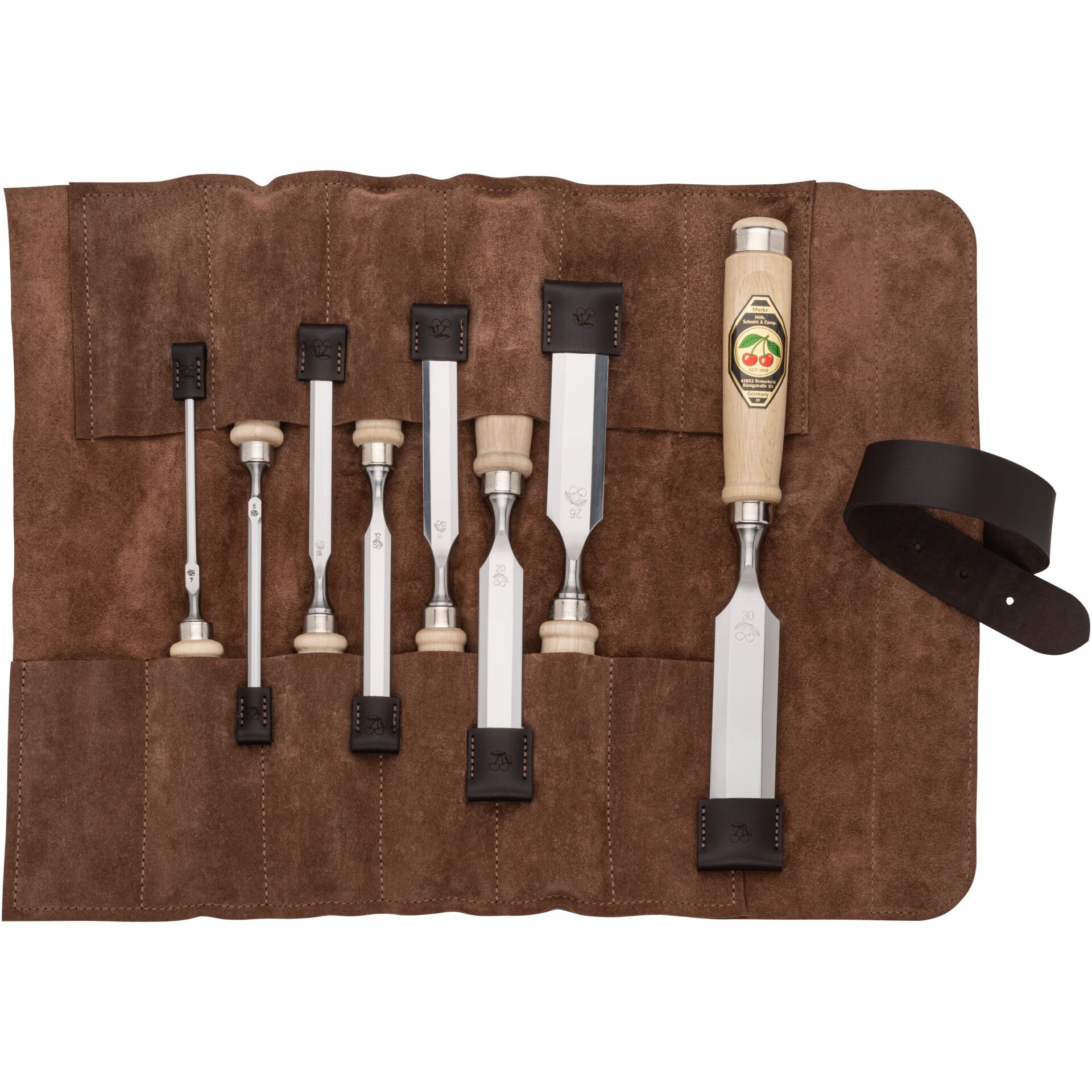 Kirschen Stechbeitelsatz 8-tlg. Tasche 4-6-10-12-16-20-26-30