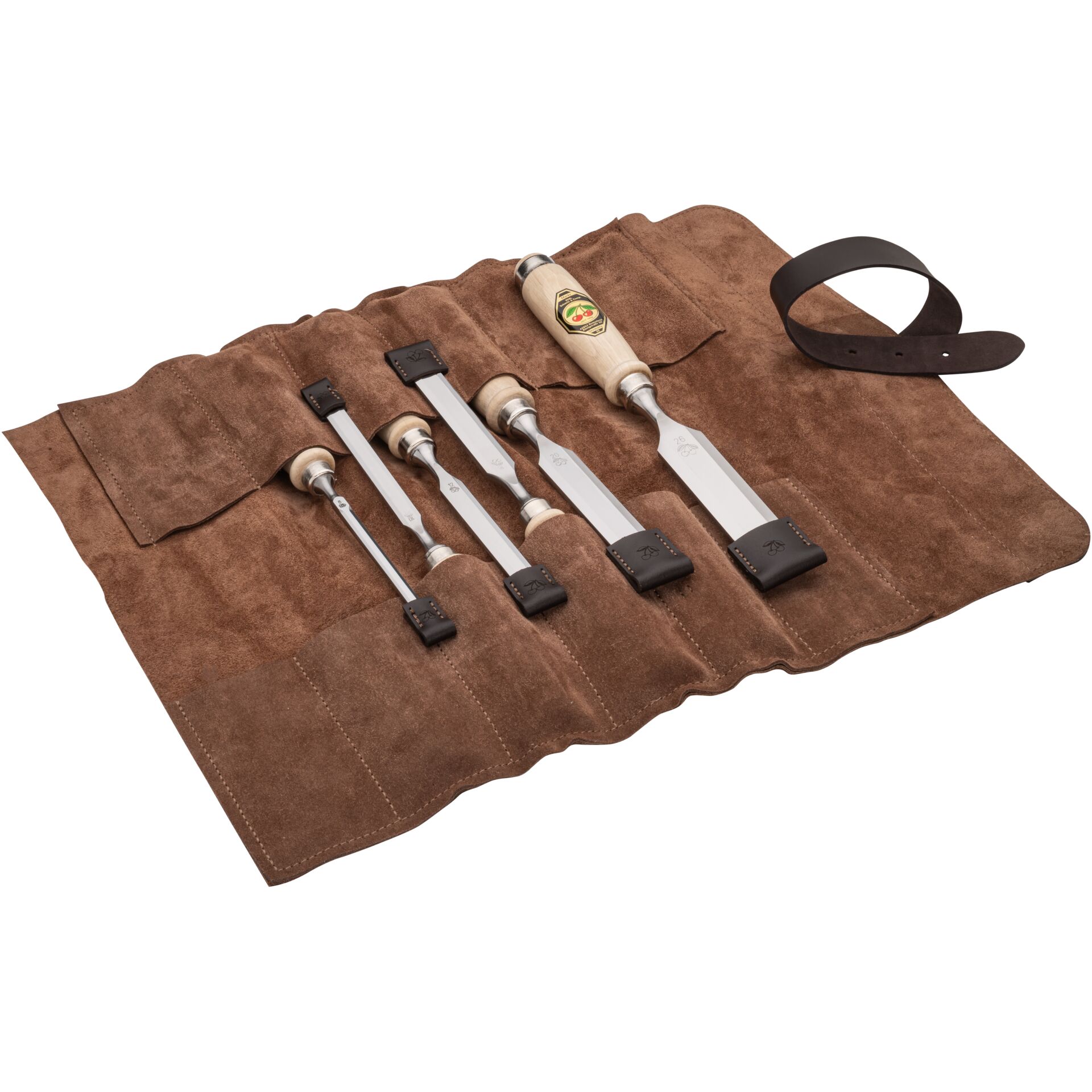Kirschen Stechbeitelsatz 6-tlg. Ledertasche 6-10-12-16-20-26