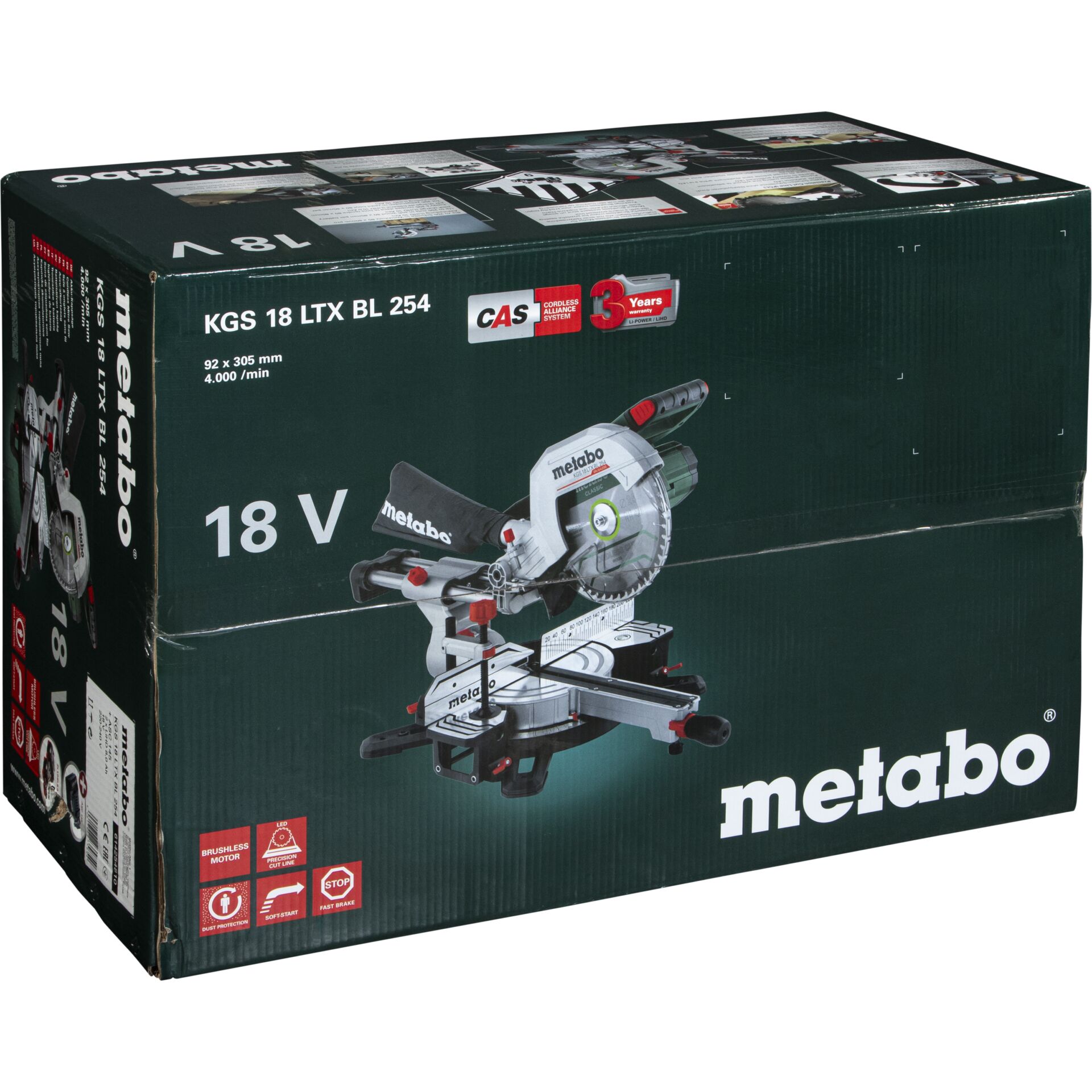 Metabo KGS 18 LTX BL 254 2x 8,0Ah