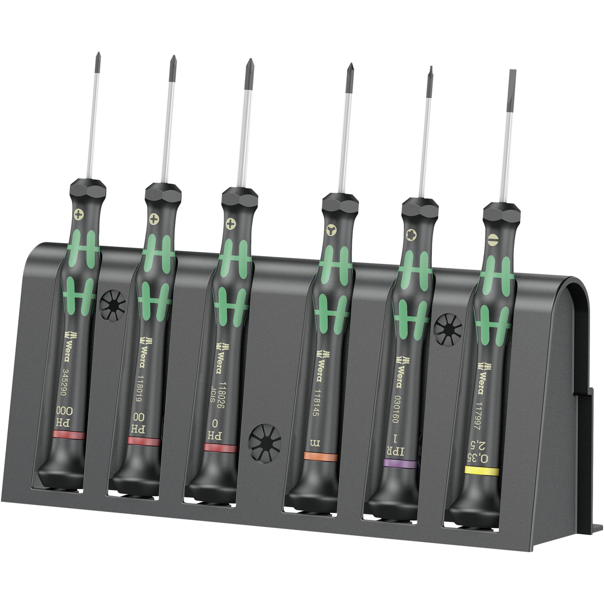 Wera 2050/6 Elektroniker Schraubendrehersatz + Rack