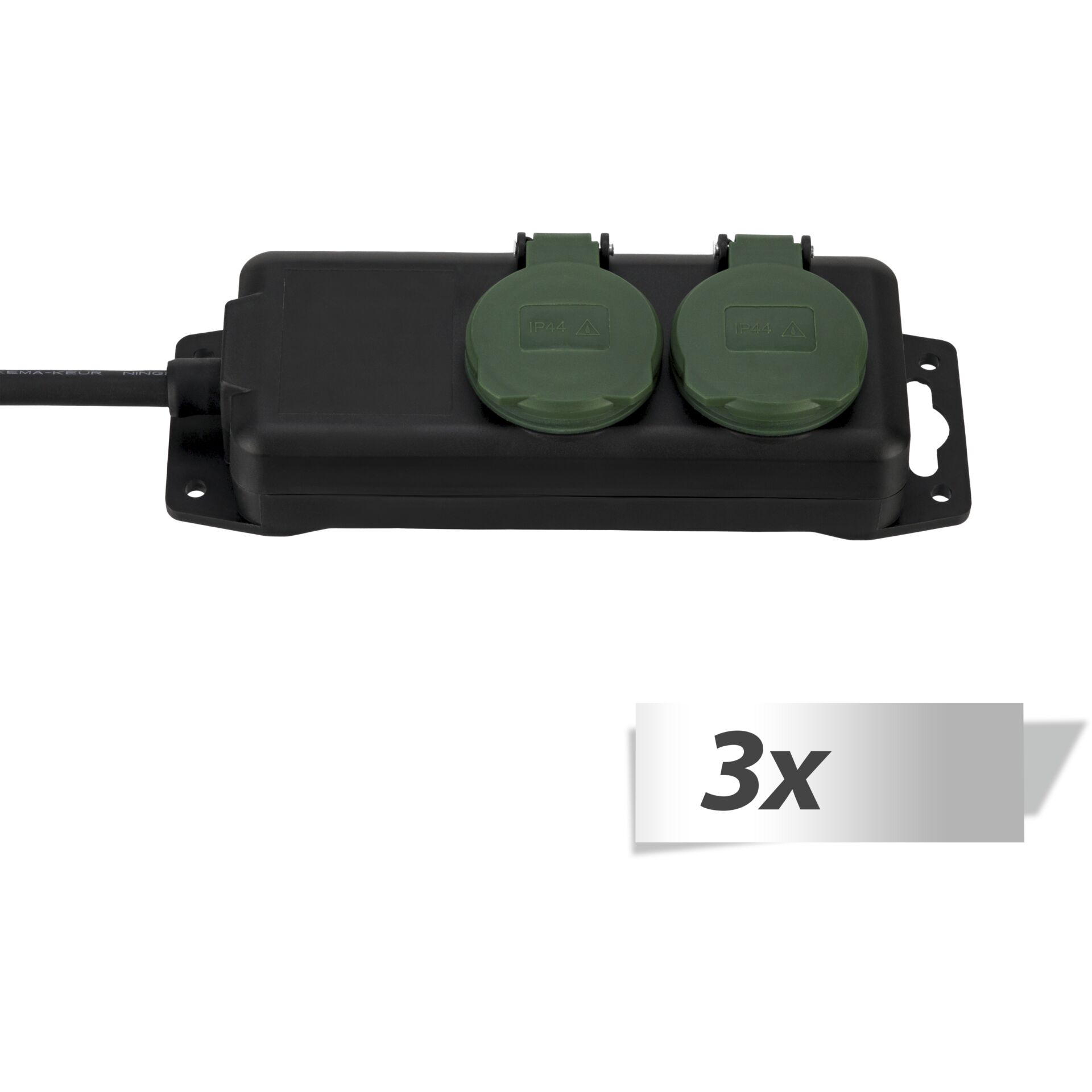 3x REV Steckdosenleiste IP44 2-fach 1,4m