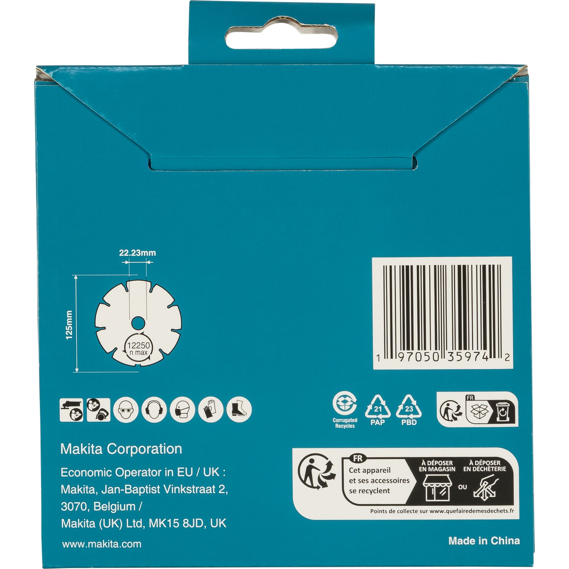Makita  D-80086 Diamantscheibe 125x22,23 DIAMAK